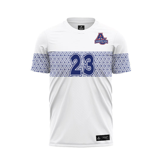 American - NCAA Women's Soccer : Jayden Fisher - White Soccer Jersey-0