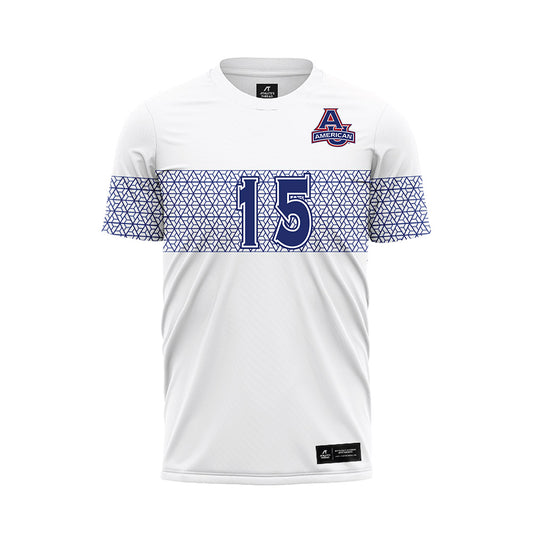 American - NCAA Women's Soccer : Logan Rivers - White Soccer Jersey-0