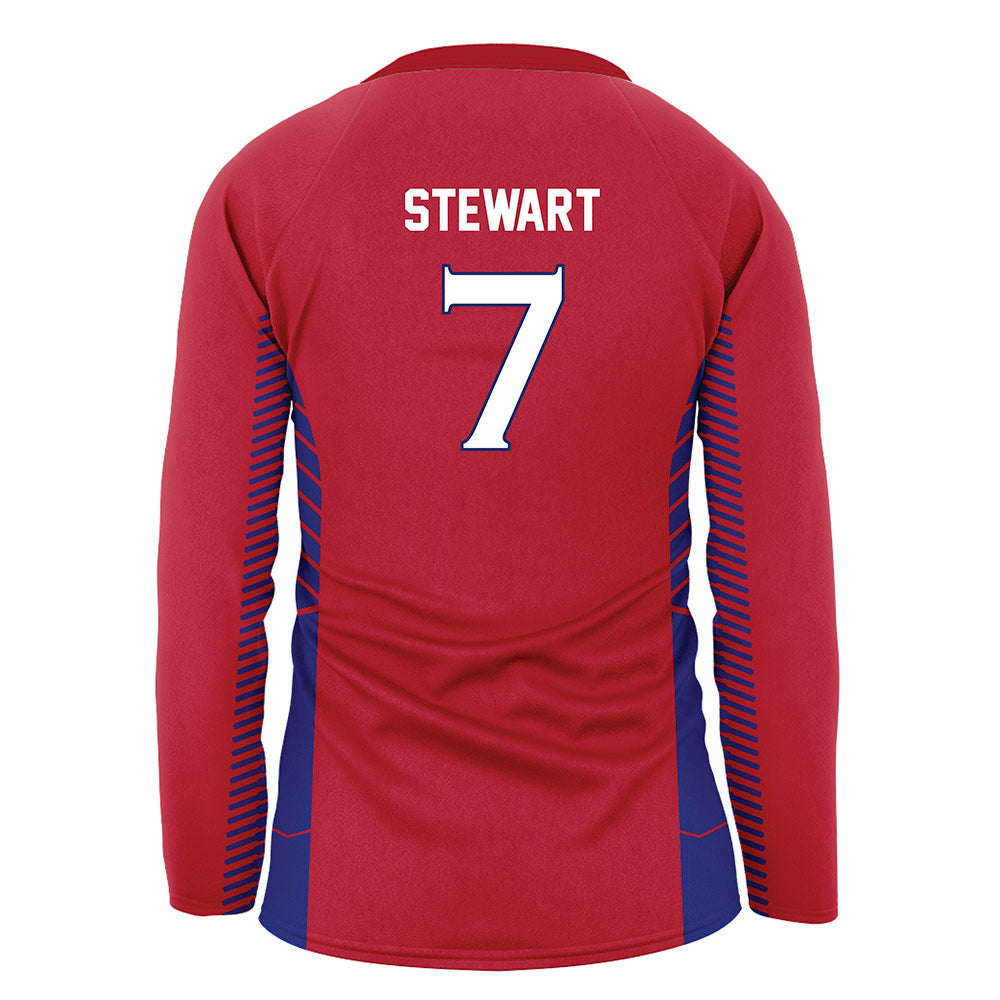 American - NCAA Women's Volleyball : Maddy Stewart - Red Volleyball Jersey-1