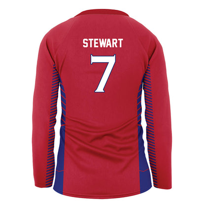 American - NCAA Women's Volleyball : Maddy Stewart - Red Volleyball Jersey-1