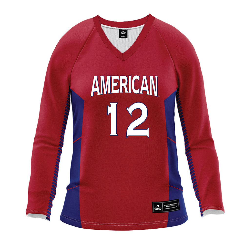 American - NCAA Women's Volleyball : Monyay Crowder - Red Volleyball Jersey-0