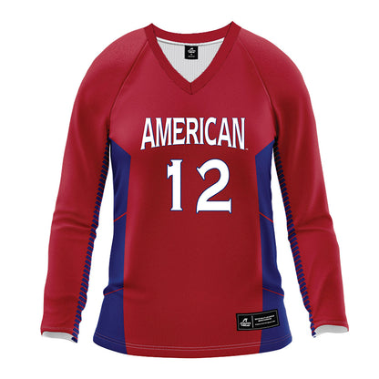 American - NCAA Women's Volleyball : Monyay Crowder - Red Volleyball Jersey-0