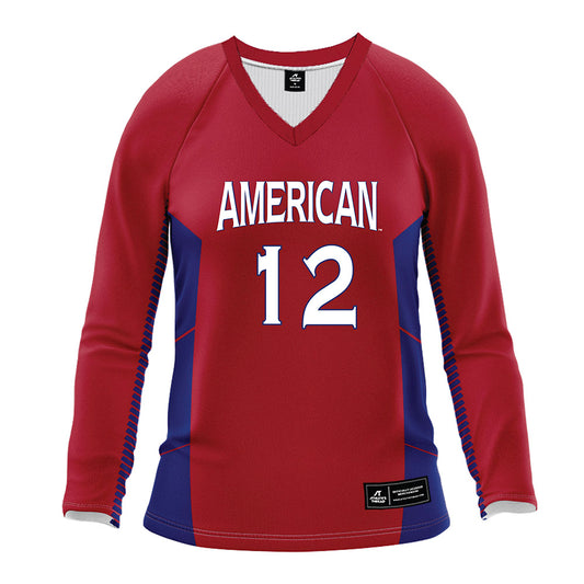 American - NCAA Women's Volleyball : Monyay Crowder - Red Volleyball Jersey-0