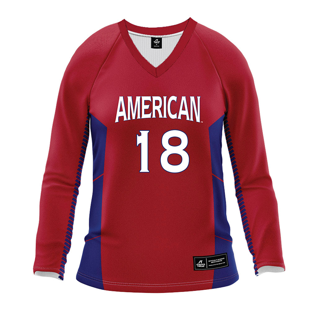 American - NCAA Women's Volleyball : Zeynep Yilmaz - Red Volleyball Jersey-0