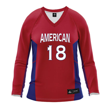 American - NCAA Women's Volleyball : Zeynep Yilmaz - Red Volleyball Jersey-0