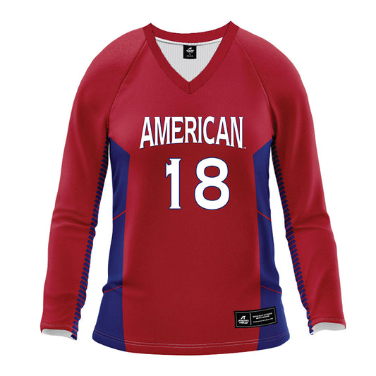 American - NCAA Women's Volleyball : Zeynep Yilmaz - Red Volleyball Jersey-0