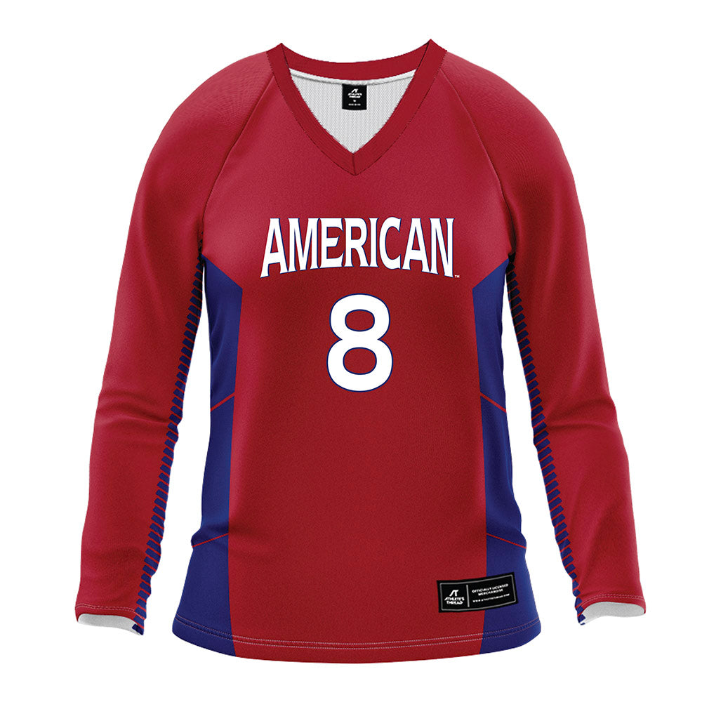 American - NCAA Women's Volleyball : Sophia Nagy - Red Volleyball Jersey-0