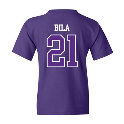 NU - NCAA Women's Basketball : Jisca Bila - Youth T-Shirt-1