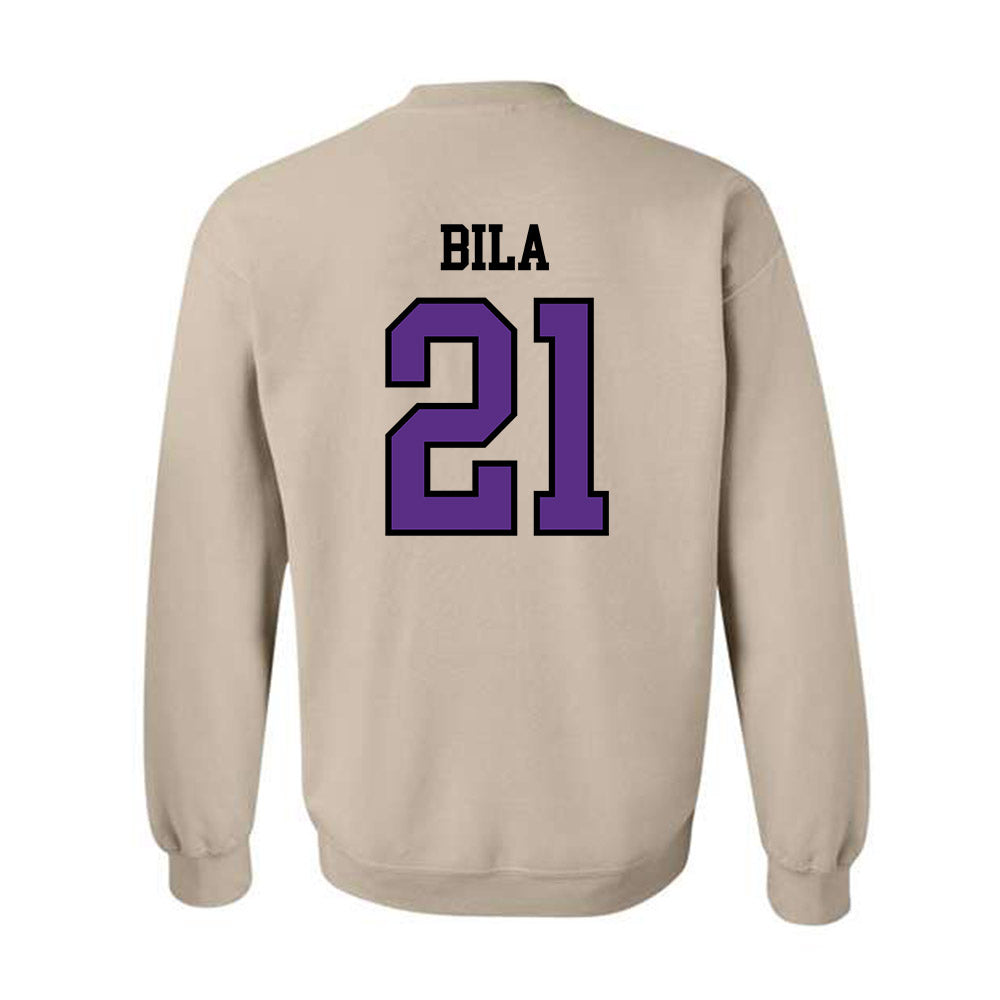 NU - NCAA Women's Basketball : Jisca Bila - Crewneck Sweatshirt-1