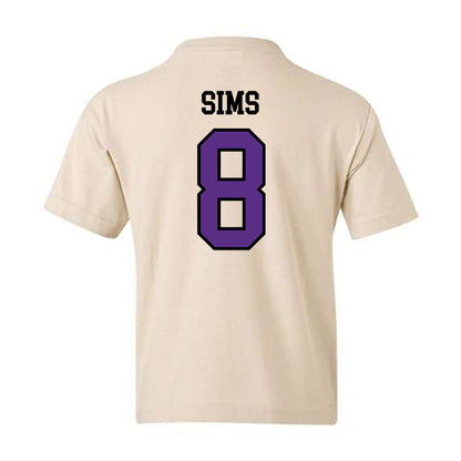 NU - NCAA Women's Basketball : Raven Sims - Youth T-Shirt-1