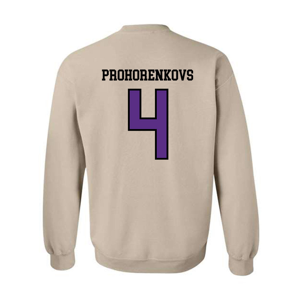 NU - NCAA Men's Ice Hockey : Glebs Prohorenkovs - Crewneck Sweatshirt-1