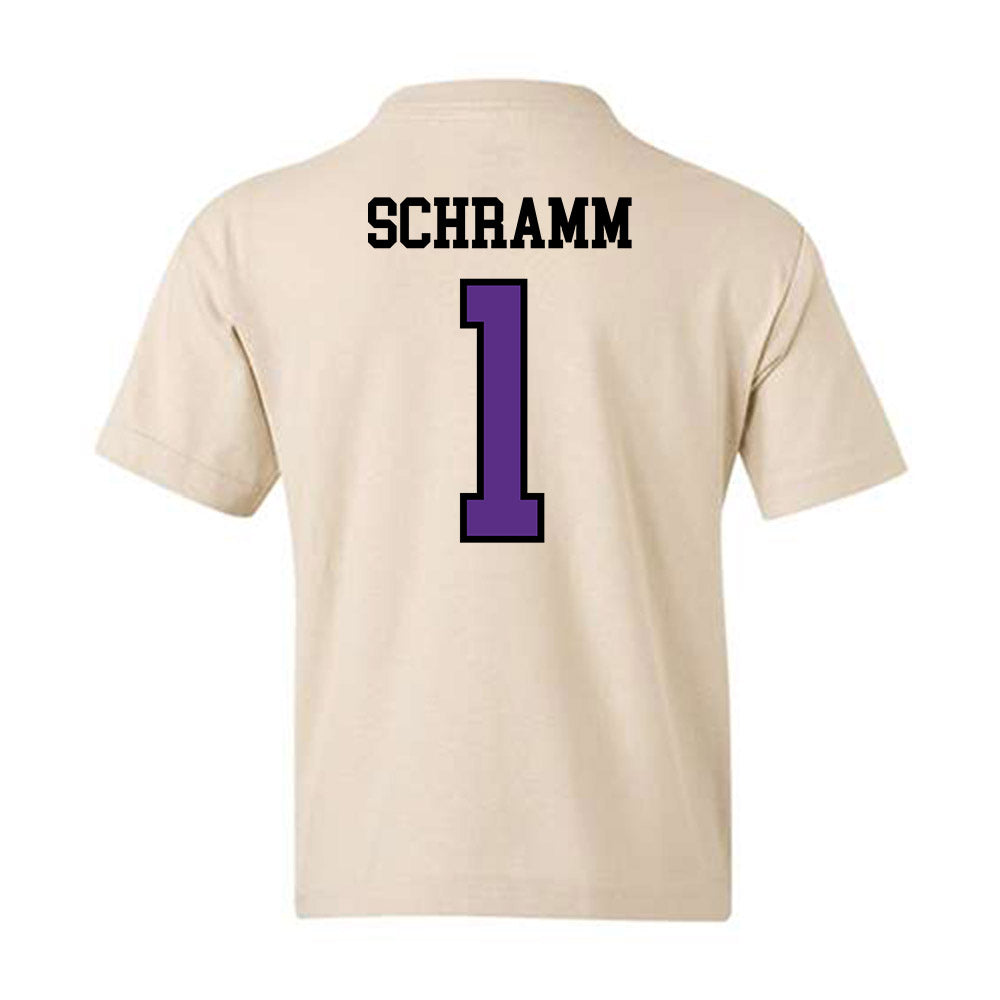 NU - NCAA Baseball : Connor Schramm - Youth T-Shirt-1