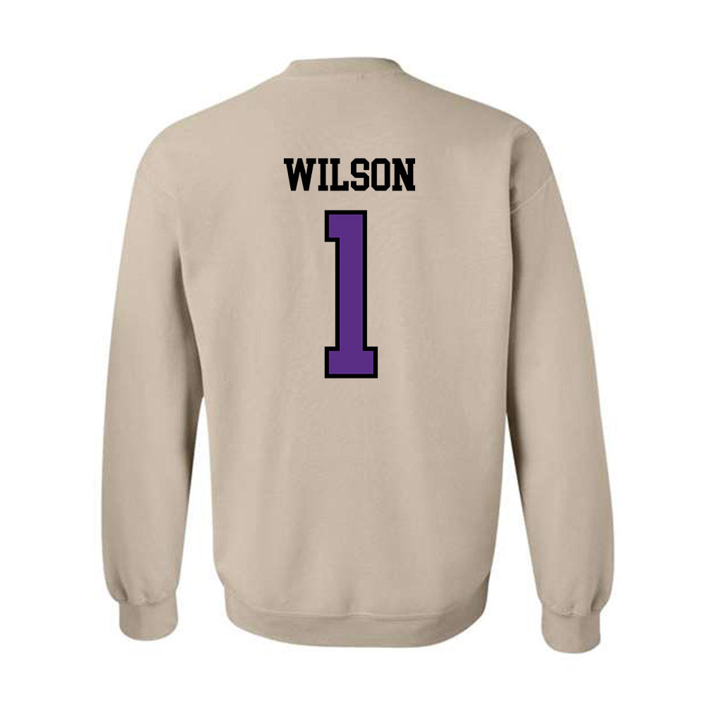 NU - NCAA Women's Basketball : Chasity Wilson - Crewneck Sweatshirt-1