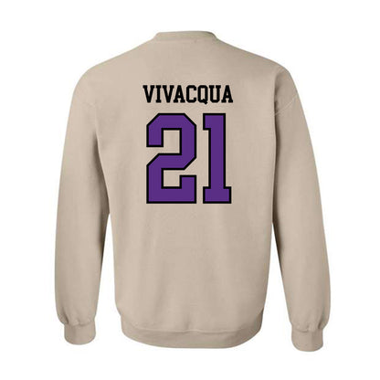 NU - NCAA Baseball : Tyler Vivacqua - Crewneck Sweatshirt-1