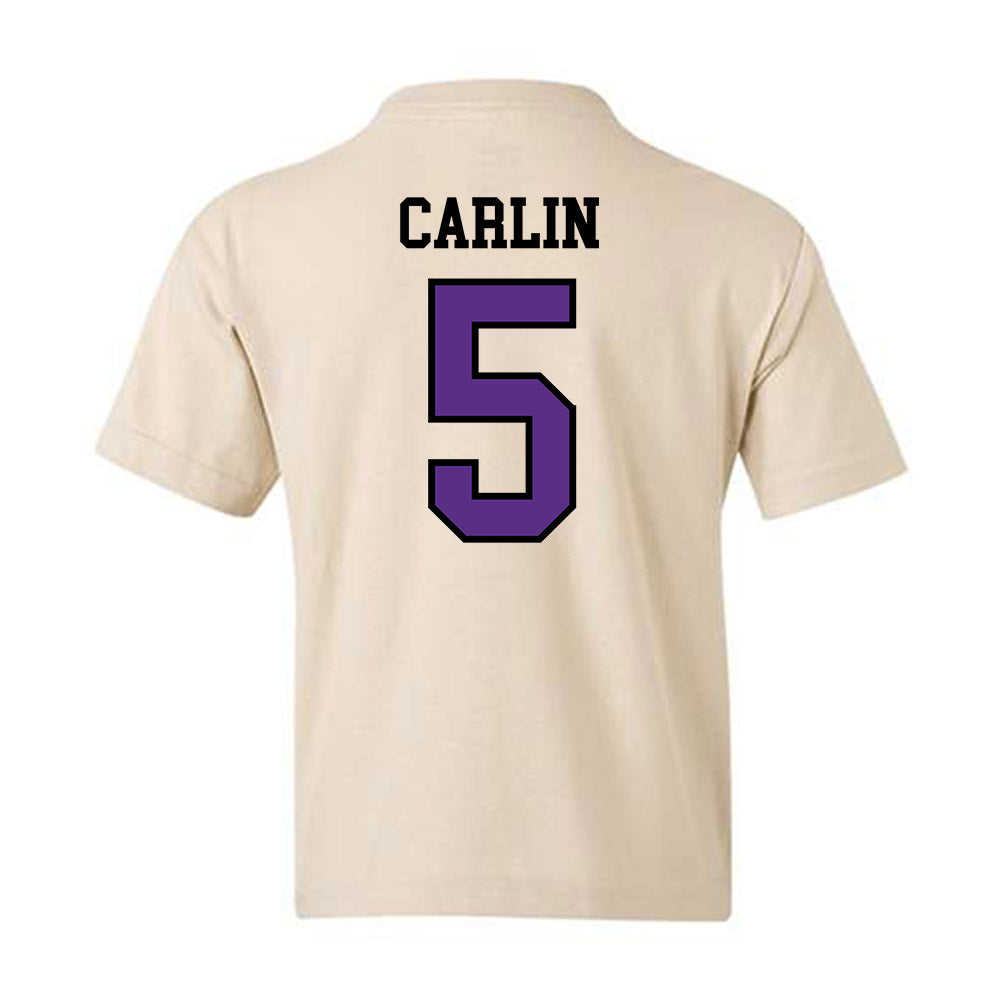 NU - NCAA Men's Ice Hockey : Noah Carlin - Youth T-Shirt-1