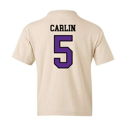 NU - NCAA Men's Ice Hockey : Noah Carlin - Youth T-Shirt-1