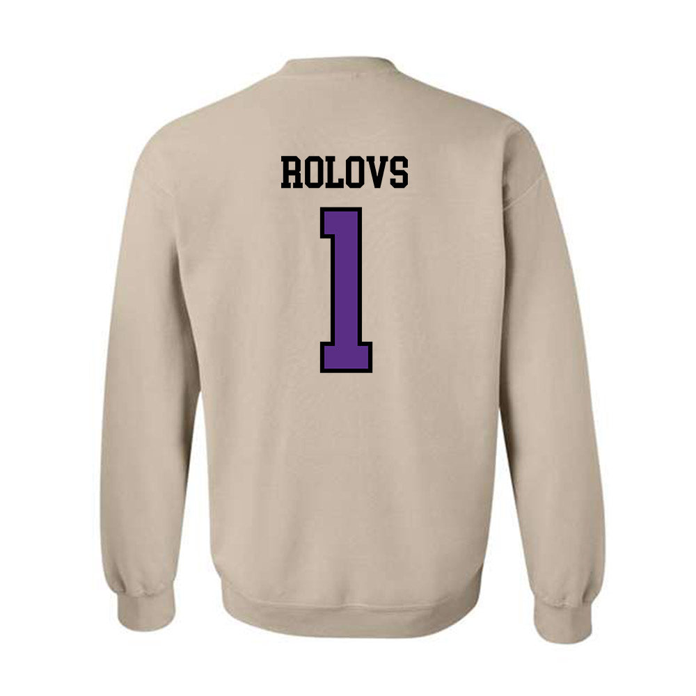 NU - NCAA Men's Ice Hockey : Deivs Rolovs - Crewneck Sweatshirt-1