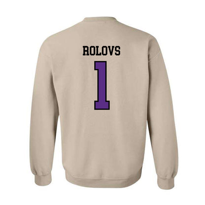NU - NCAA Men's Ice Hockey : Deivs Rolovs - Crewneck Sweatshirt-1