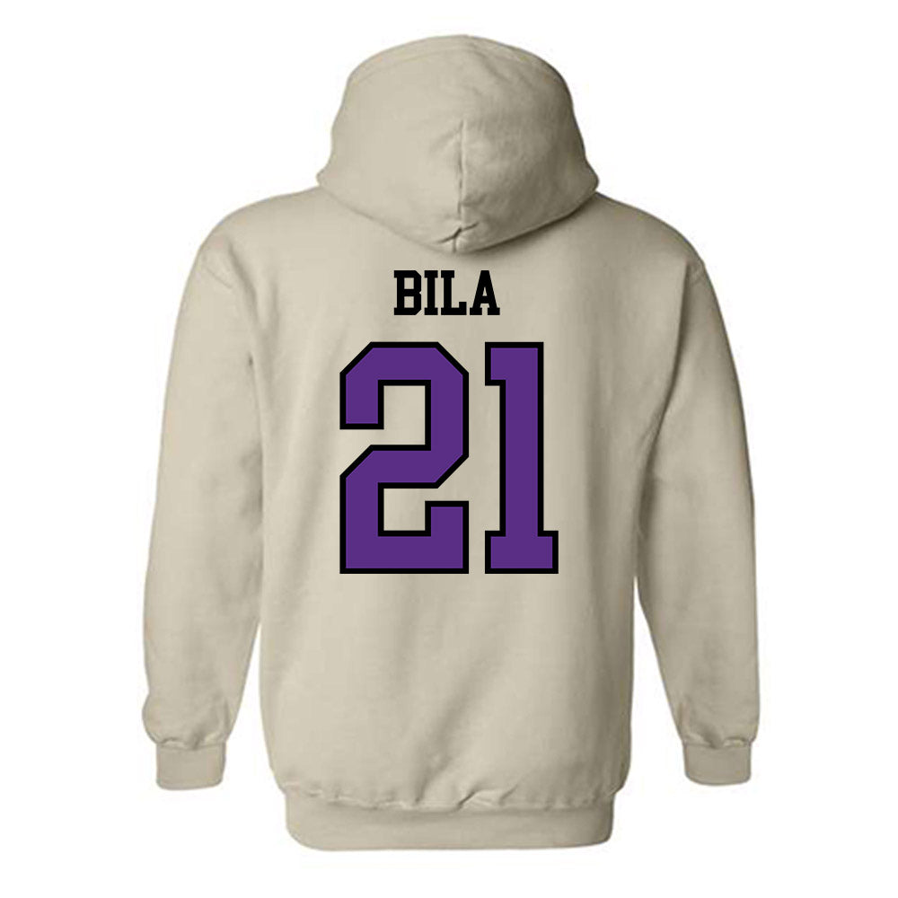 NU - NCAA Women's Basketball : Jisca Bila - Hooded Sweatshirt-1