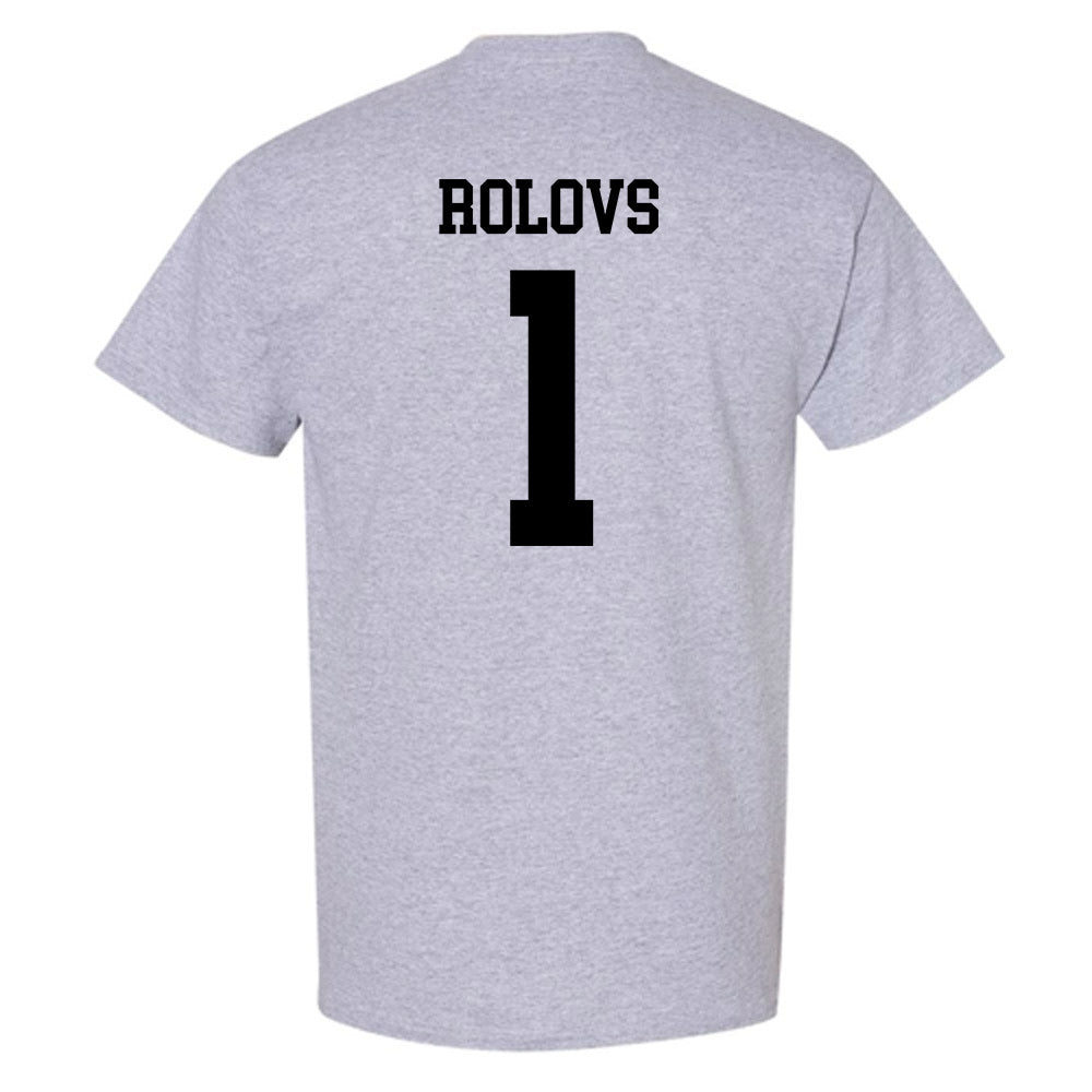 NU - NCAA Men's Ice Hockey : Deivs Rolovs - T-Shirt-1
