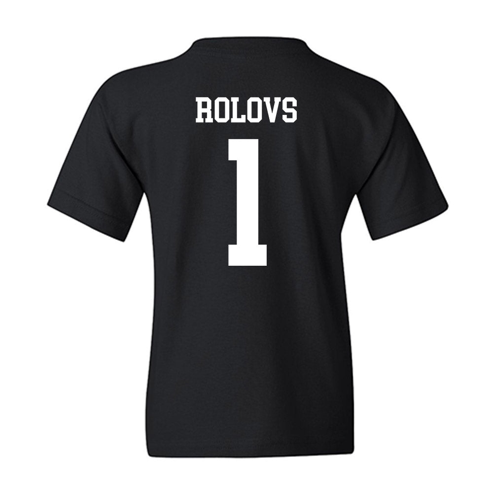 NU - NCAA Men's Ice Hockey : Deivs Rolovs - Youth T-Shirt-1