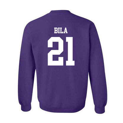 NU - NCAA Women's Basketball : Jisca Bila - Crewneck Sweatshirt-1