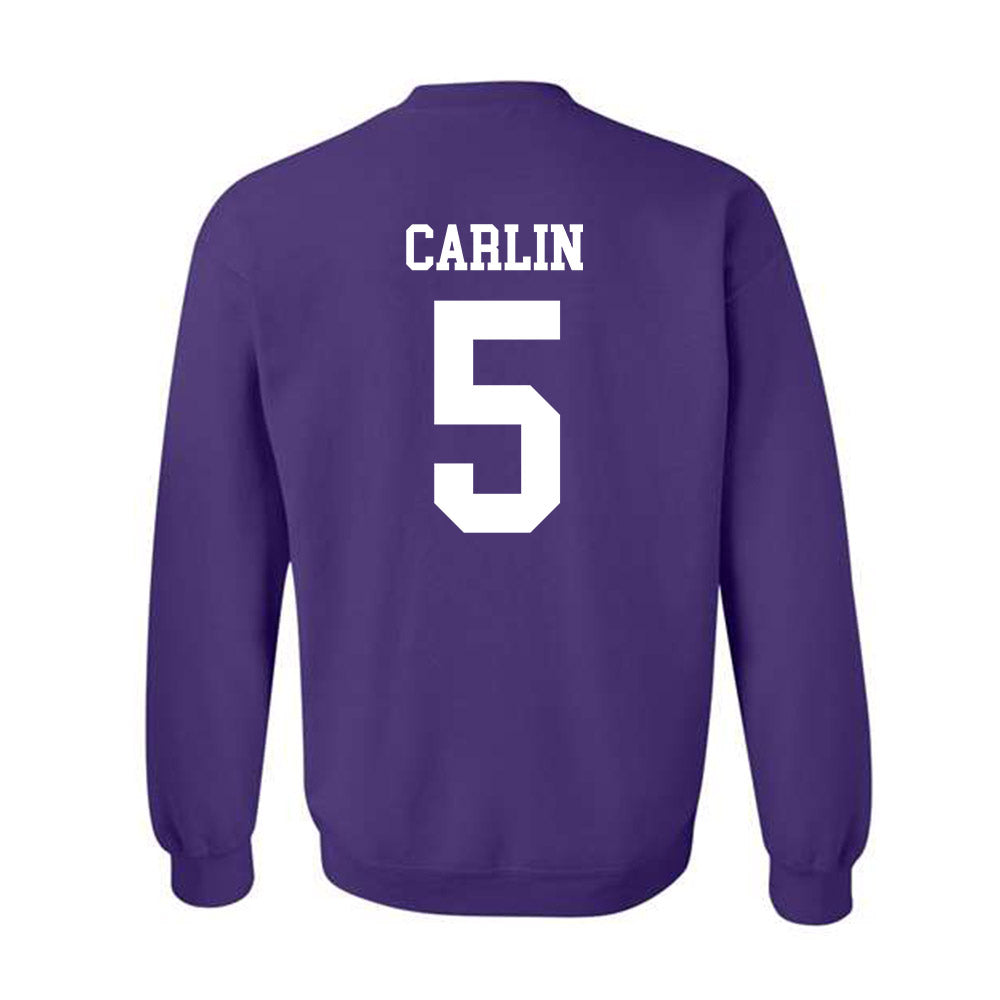 NU - NCAA Men's Ice Hockey : Noah Carlin - Crewneck Sweatshirt-1