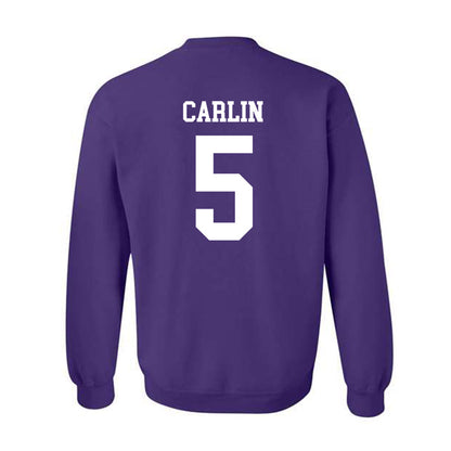 NU - NCAA Men's Ice Hockey : Noah Carlin - Crewneck Sweatshirt-1