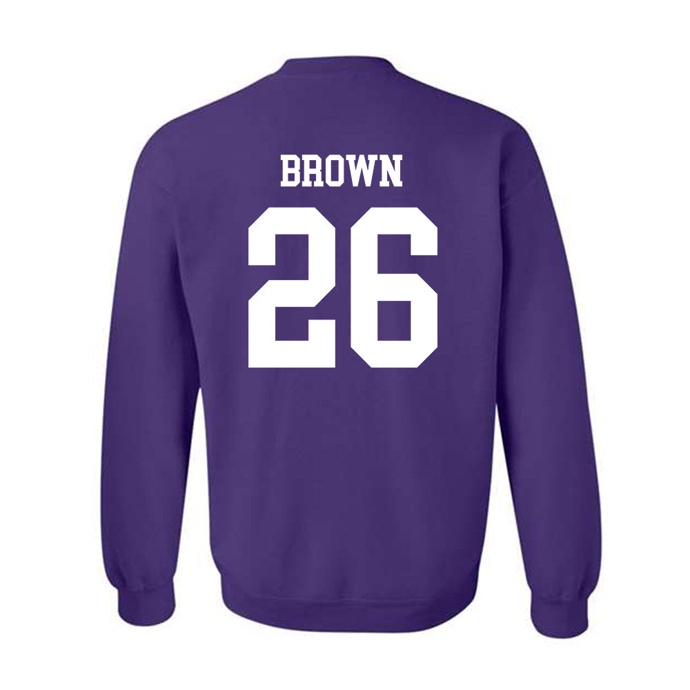 NU - NCAA Men's Soccer : Jayden Brown - Crewneck Sweatshirt-1