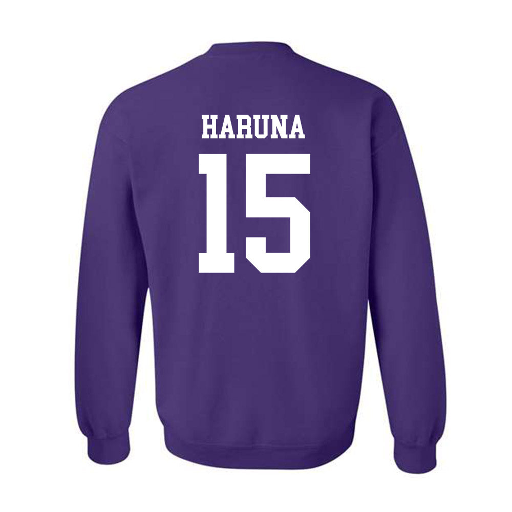 NU - NCAA Women's Basketball : Kenedie Haruna - Crewneck Sweatshirt-1