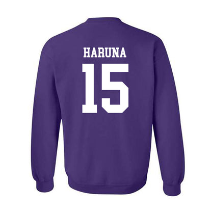 NU - NCAA Women's Basketball : Kenedie Haruna - Crewneck Sweatshirt-1