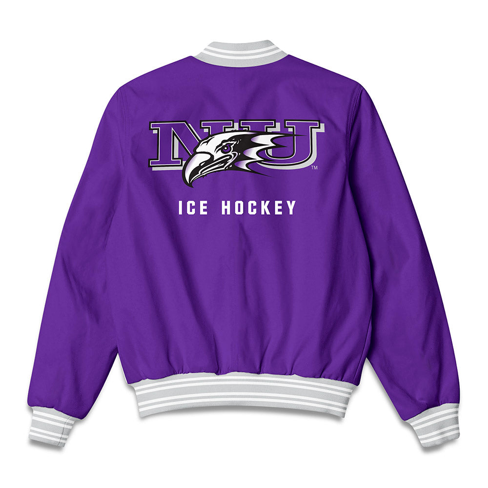 NU - NCAA Men's Ice Hockey : Noah Carlin - Bomber Jacket-1
