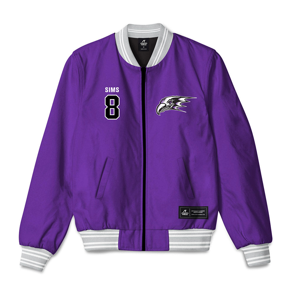 NU - NCAA Women's Basketball : Raven Sims - Bomber Jacket-0
