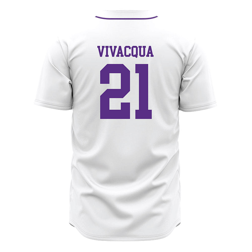 NU - NCAA Baseball : Tyler Vivacqua - White Jersey-1
