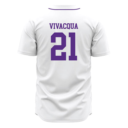NU - NCAA Baseball : Tyler Vivacqua - White Jersey-1
