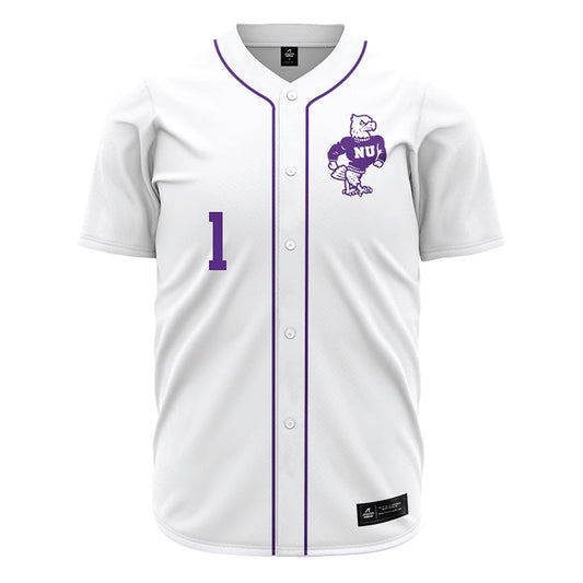 NU - NCAA Baseball : Connor Schramm - White Jersey-0