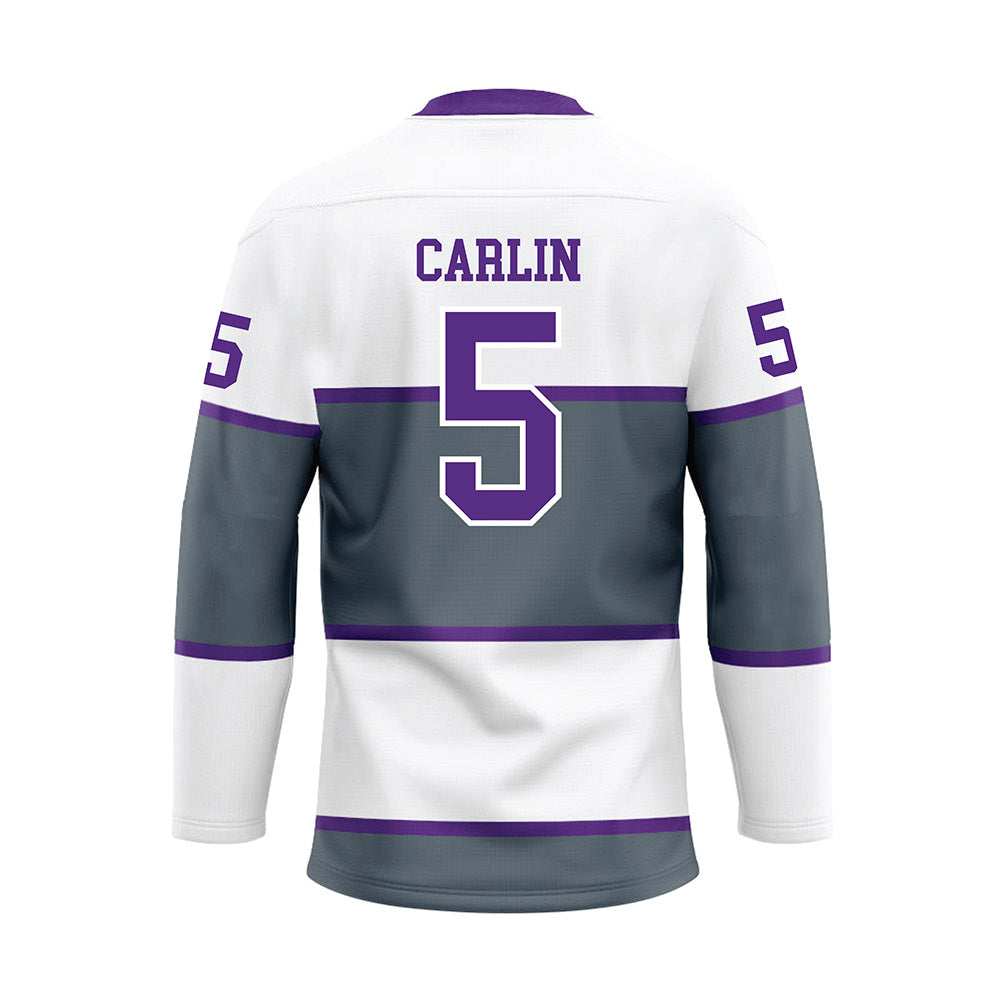 NU - NCAA Men's Ice Hockey : Noah Carlin - Hockey Jersey-1