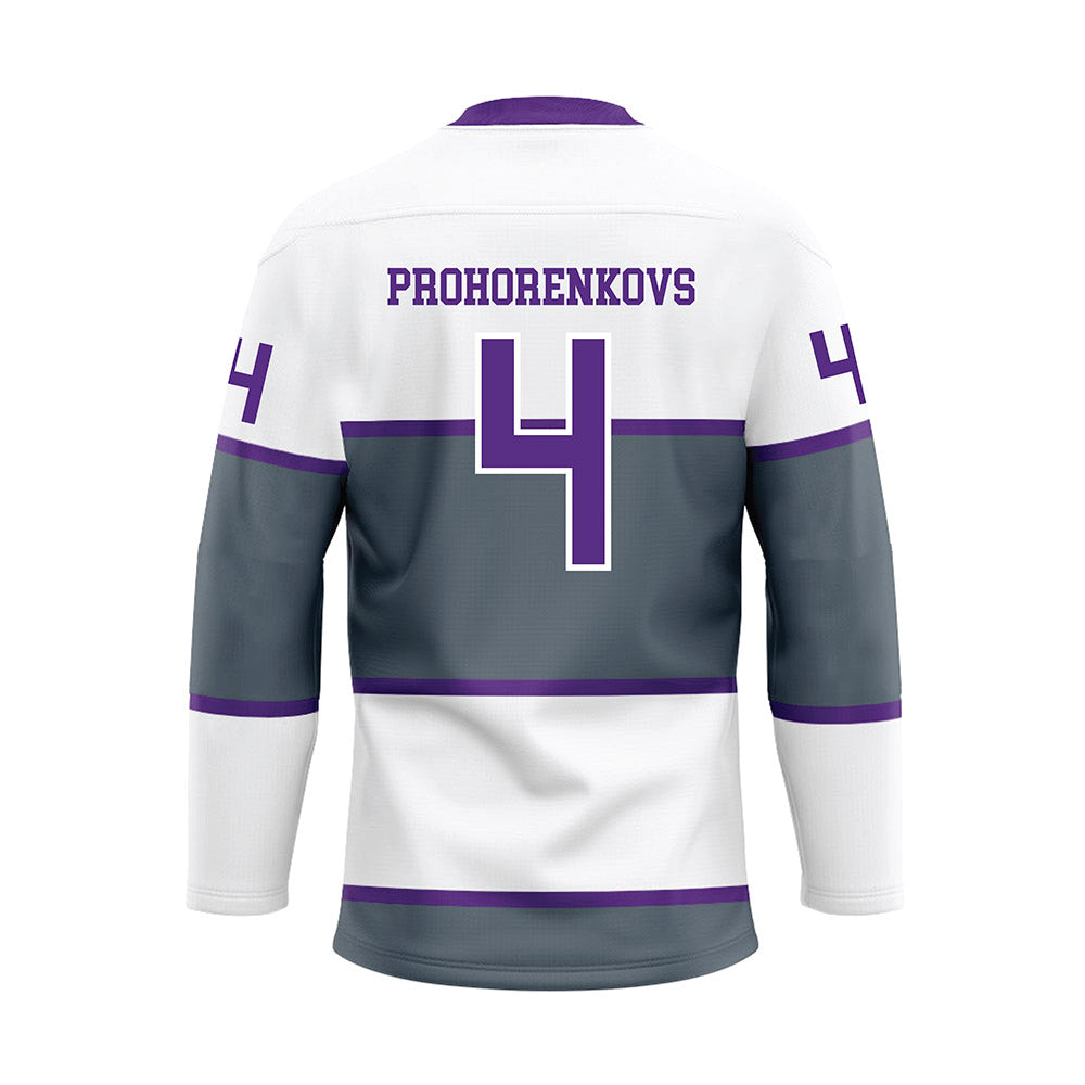 NU - NCAA Men's Ice Hockey : Glebs Prohorenkovs - Hockey Jersey-1
