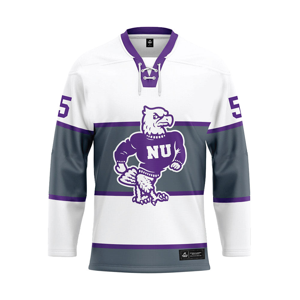 NU - NCAA Men's Ice Hockey : Noah Carlin - Hockey Jersey-0