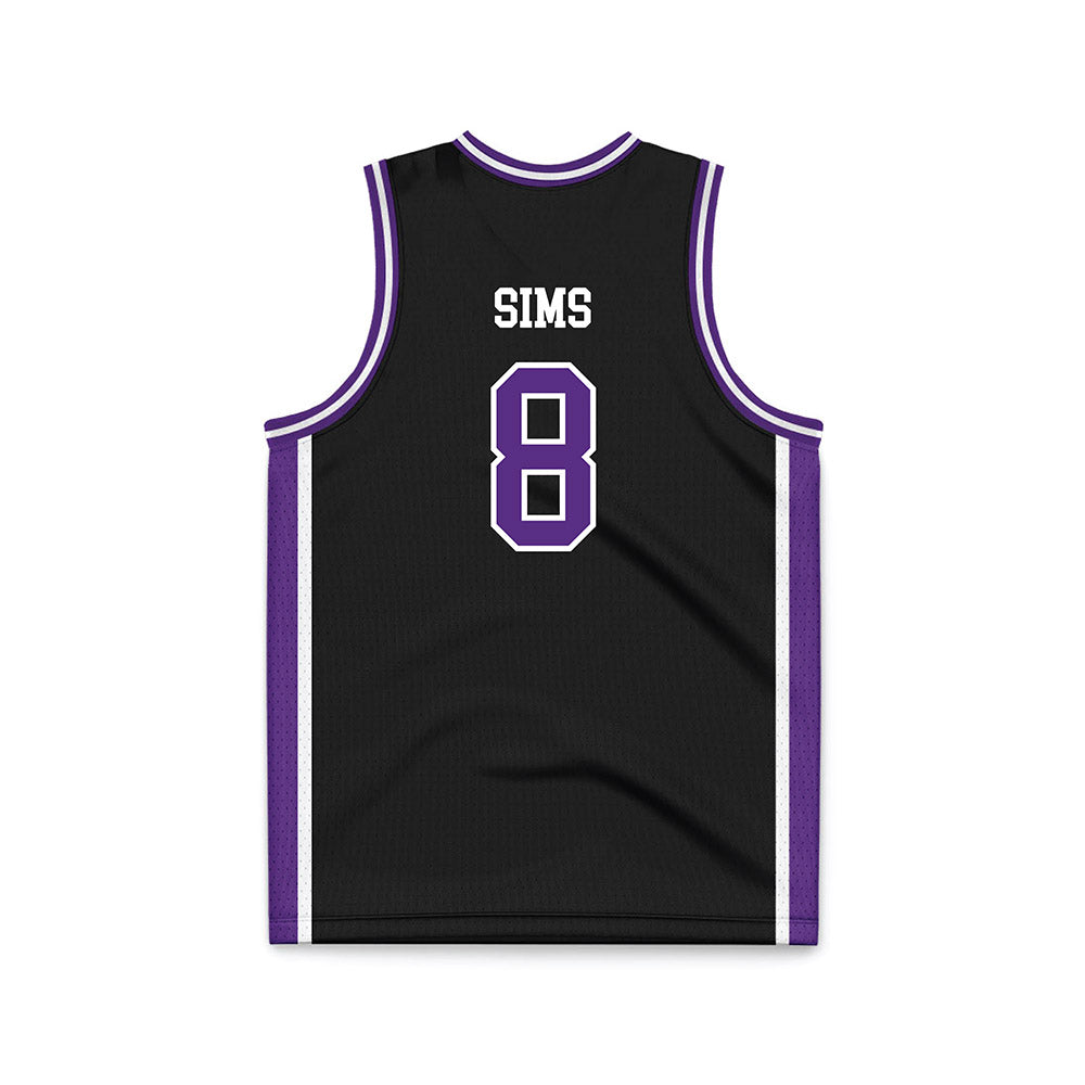 NU - NCAA Women's Basketball : Raven Sims - Black Basketball Jersey-1
