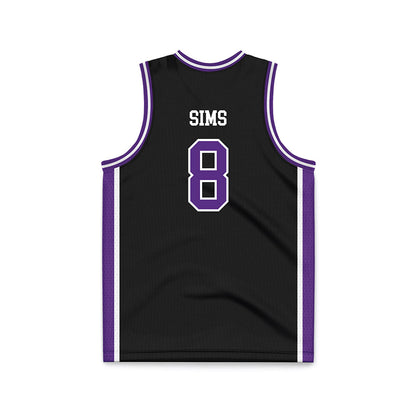 NU - NCAA Women's Basketball : Raven Sims - Black Basketball Jersey-1