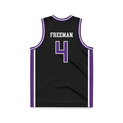 NU - NCAA Women's Basketball : Tyasia Freeman - Black Basketball Jersey-1