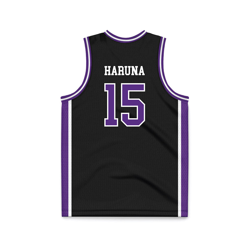 NU - NCAA Women's Basketball : Kenedie Haruna - Black Basketball Jersey-1