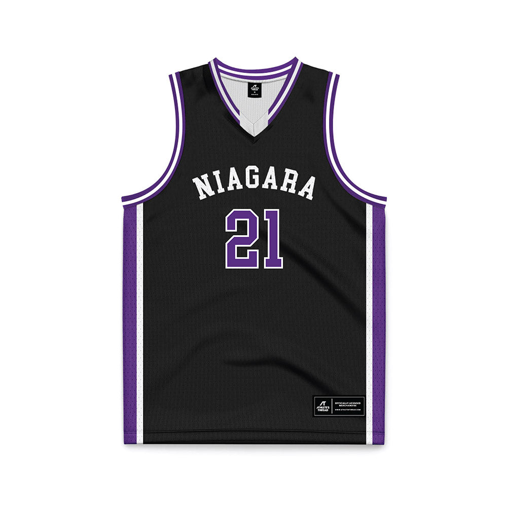 NU - NCAA Women's Basketball : Jisca Bila - Black Basketball Jersey-0
