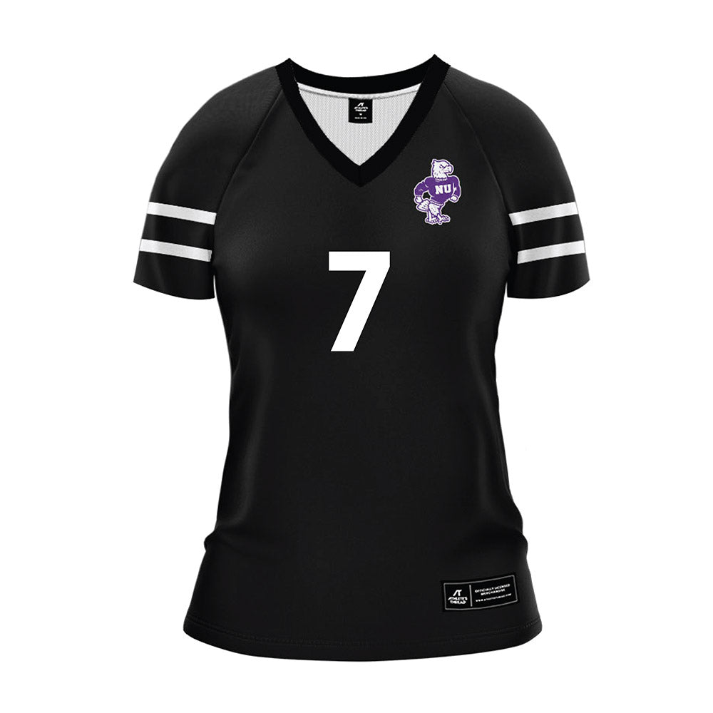 NU - NCAA Women's Volleyball : Taylor Jenkins - Black Volleyball Jersey-0