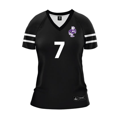 NU - NCAA Women's Volleyball : Taylor Jenkins - Black Volleyball Jersey-0