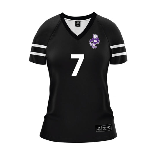 NU - NCAA Women's Volleyball : Taylor Jenkins - Black Volleyball Jersey-0