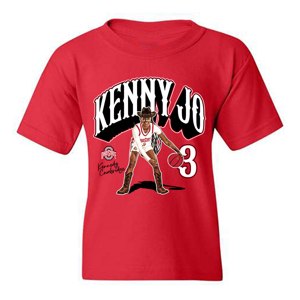 Ohio State - NCAA Women's Basketball : Kennedy Cambridge - Youth T-Shirt-0