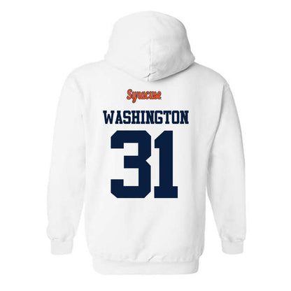 Syracuse - NCAA Football : Marcus Washington - Classic Shersey Hooded Sweatshirt-1