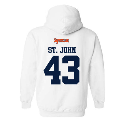 Syracuse - NCAA Football : Garvin St. John - Classic Shersey Hooded Sweatshirt-1